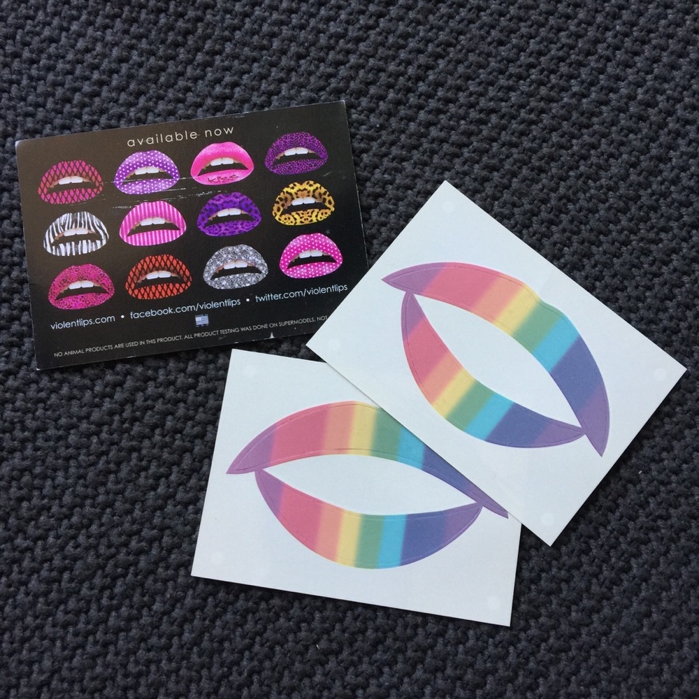 Violent lip tattoos